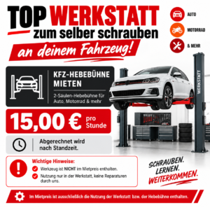 KFZ-Hebebühne stundenweise mieten